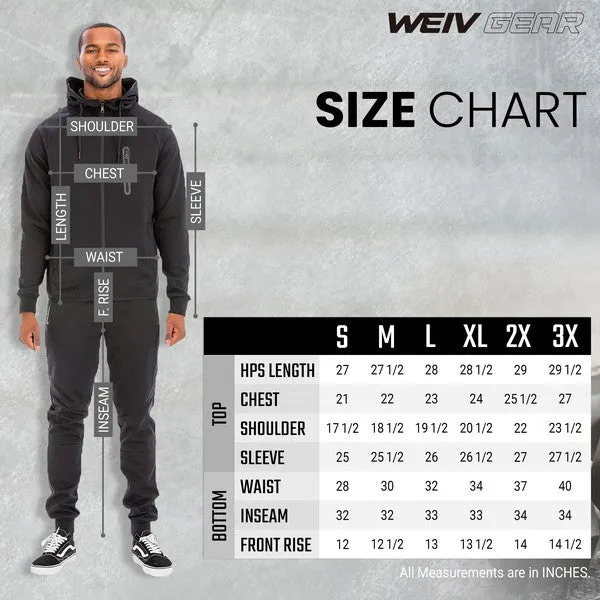 Weiv Mens Full Zip Sweat Pant Sweat Set