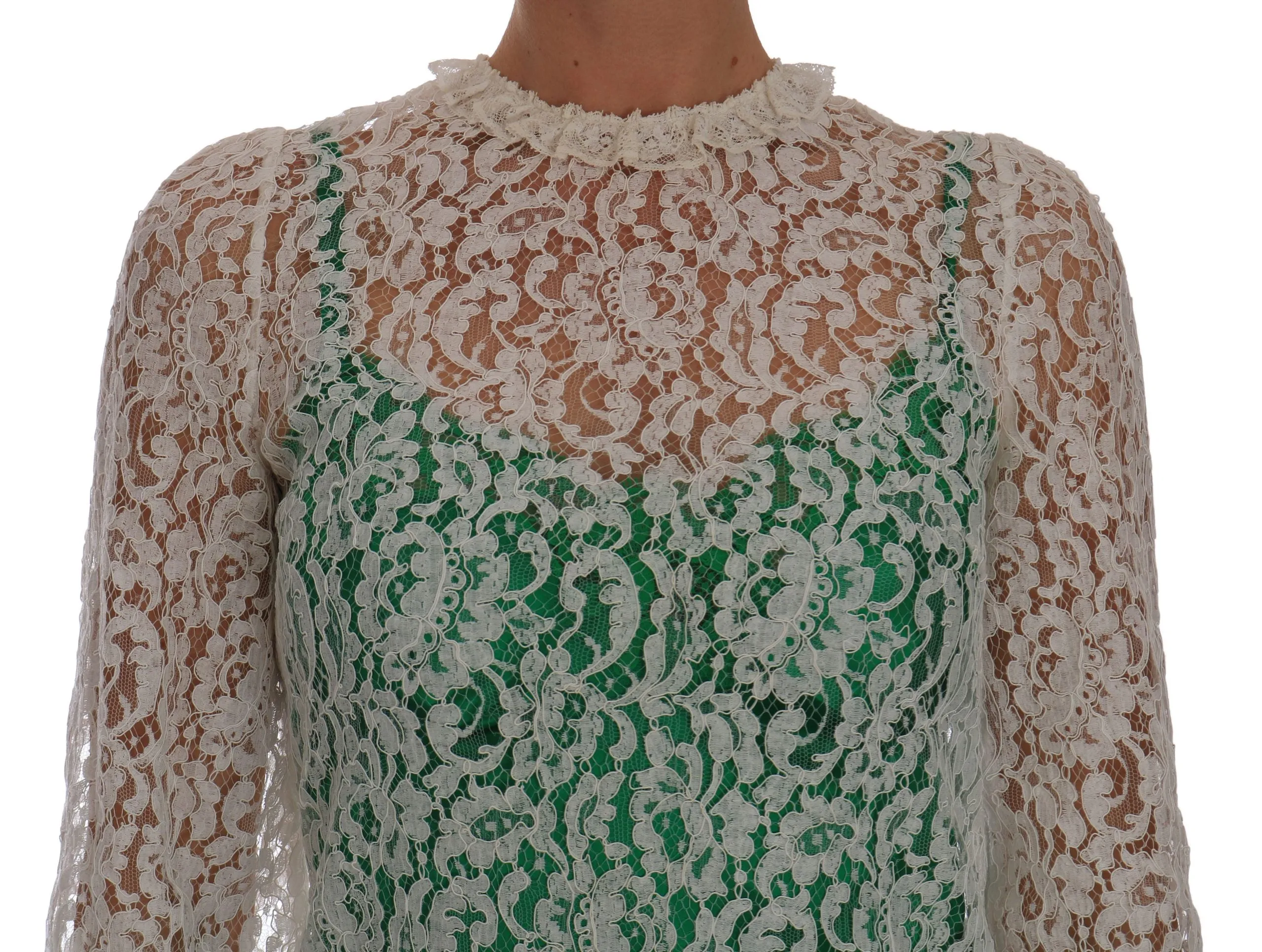 White Floral Lace Blouse Taormina Top