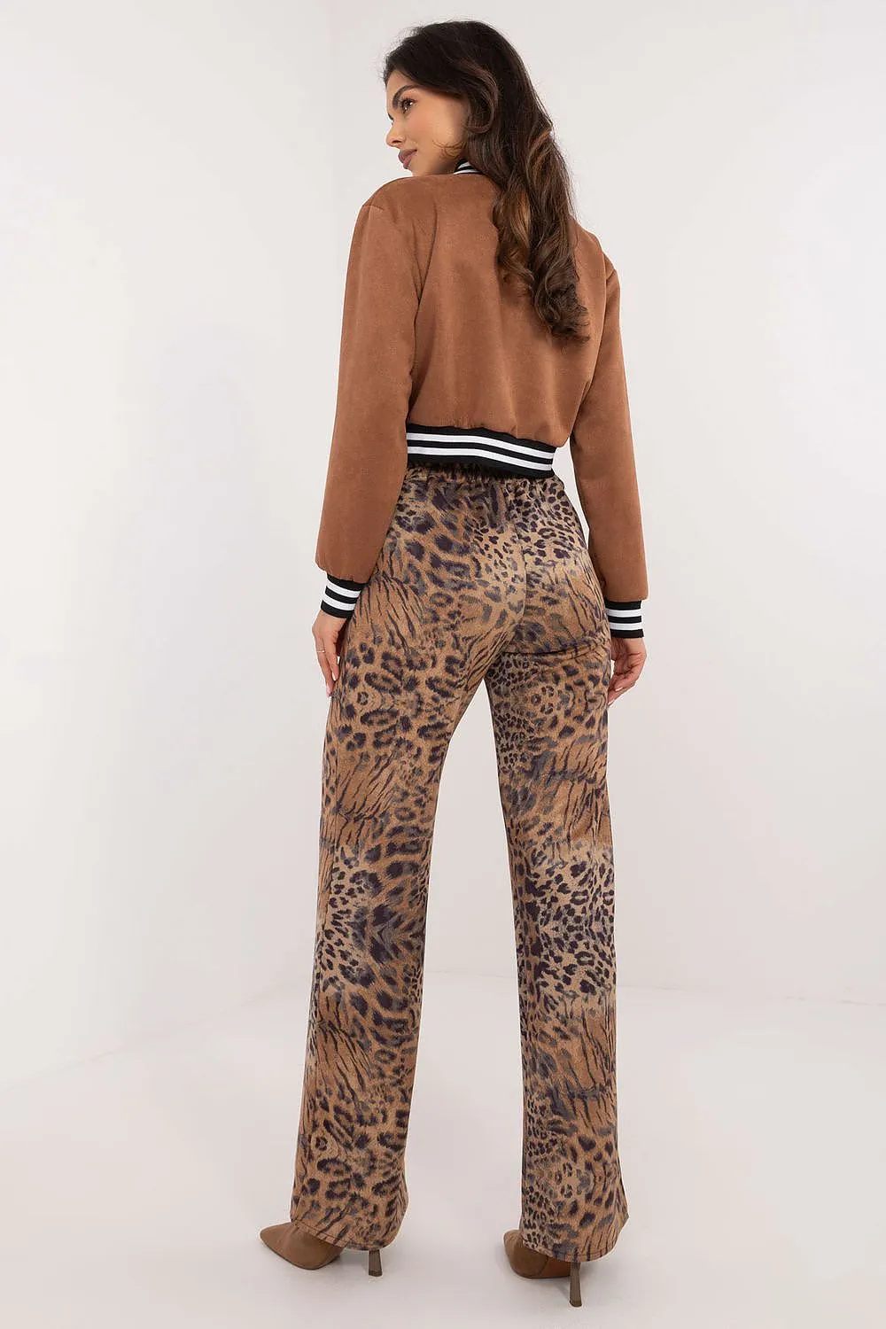 Women animal motif casual trousers