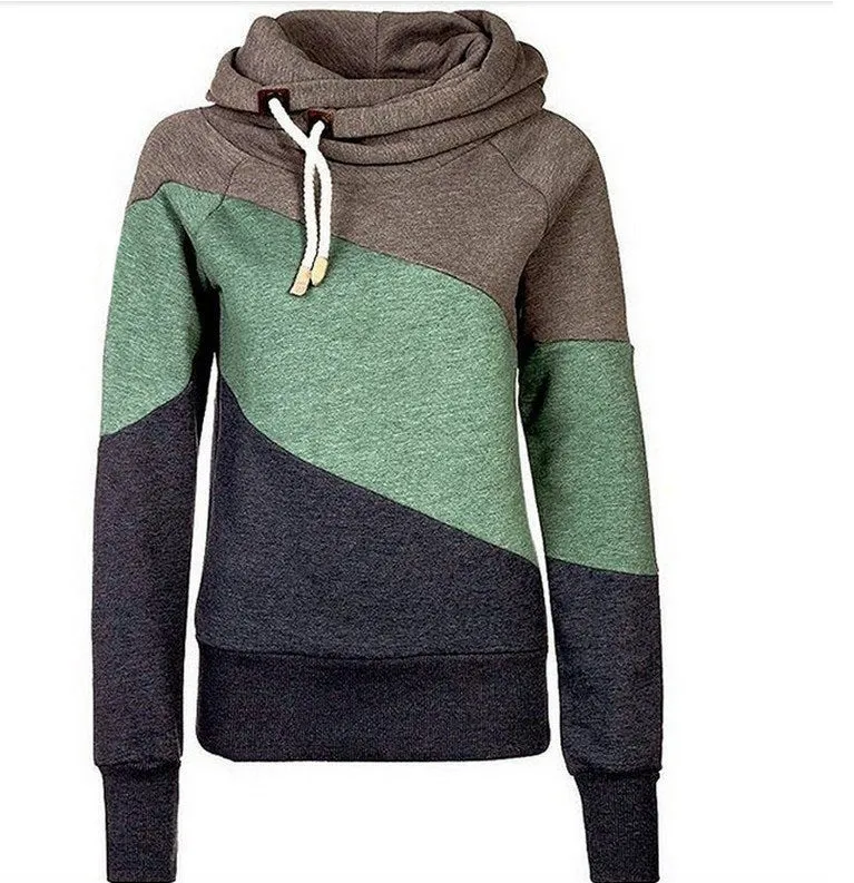 Women Hooded Sweatshirt Long Sleeve O-neck women hoodies pullover Knit Thick Sweatshirts