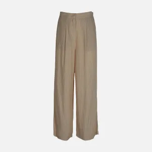 WOMEN LINEN BLEND CASUAL PANTS