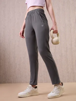 Women Solid Straight Fit Trackpants with 4 Way Crispy