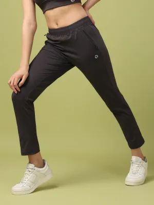 Women Solid Straight Fit Trackpants with 4 Way Crispy