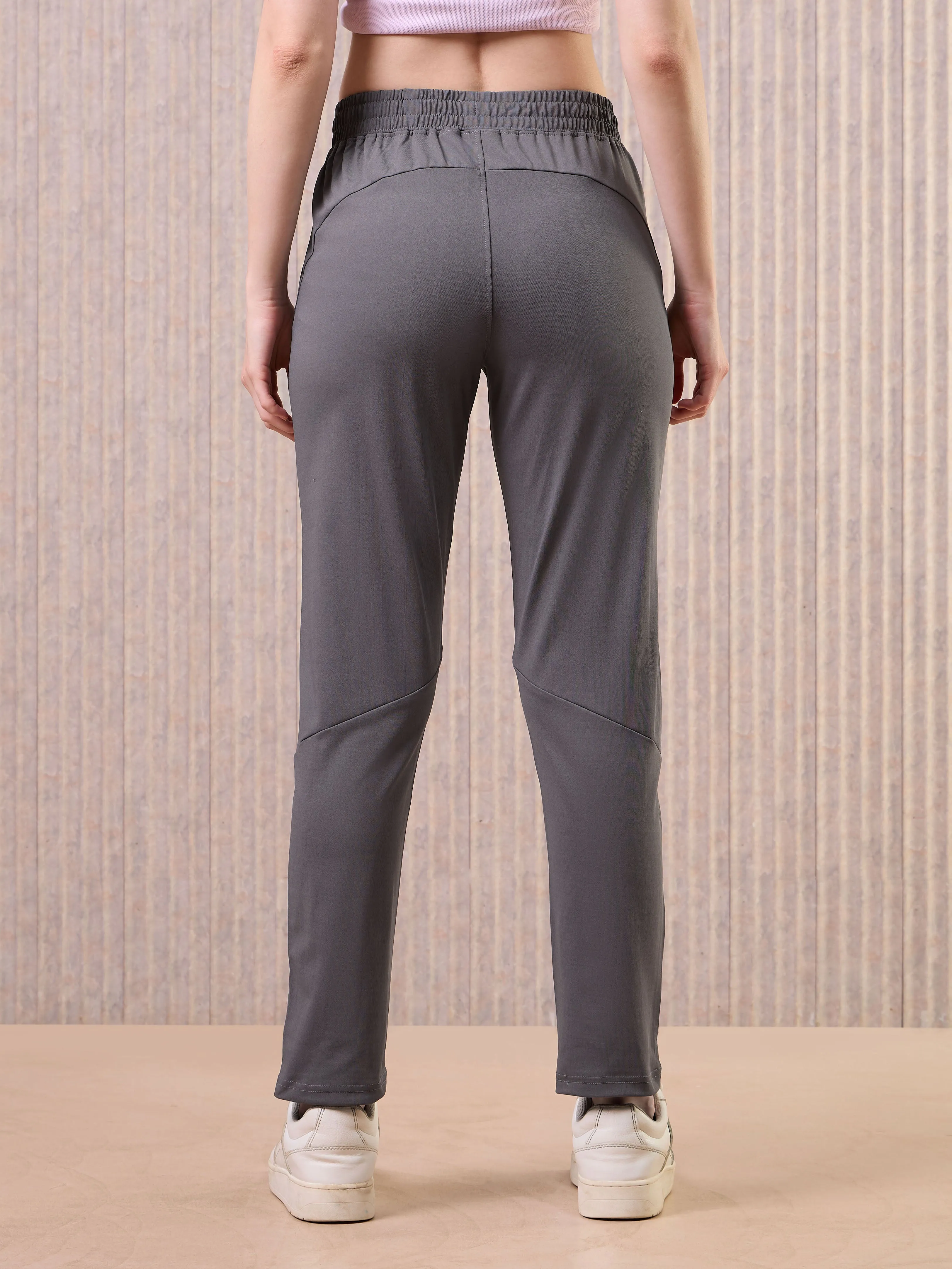 Women Solid Straight Fit Trackpants with 4 Way Crispy