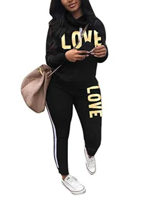 Women's Cowl Neck Sweatshirt and Sweatpants Set