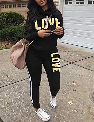 Women's Cowl Neck Sweatshirt and Sweatpants Set