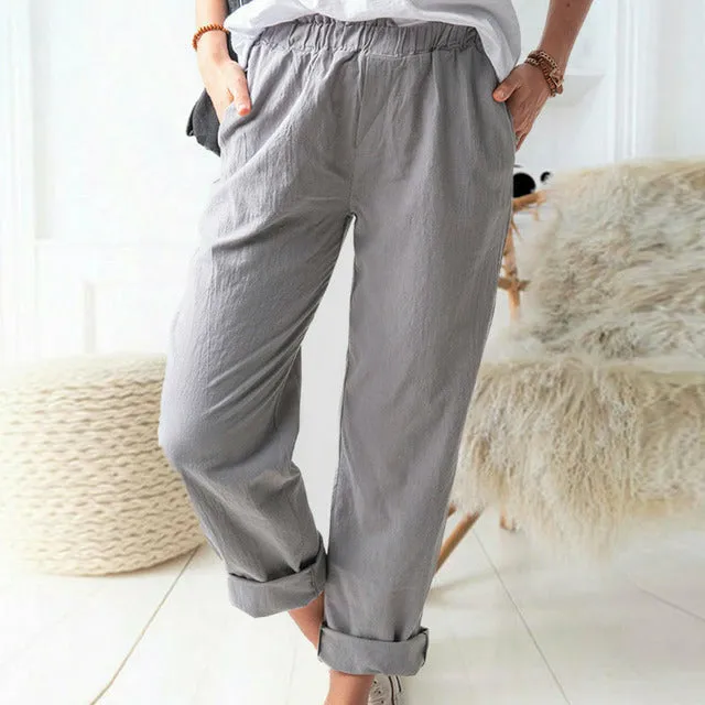 Women's Linen Trousers Casual