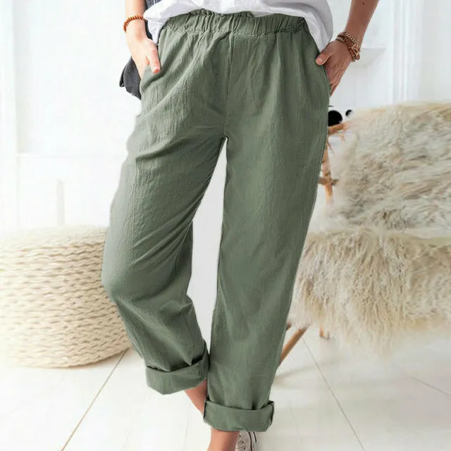 Women's Linen Trousers Casual