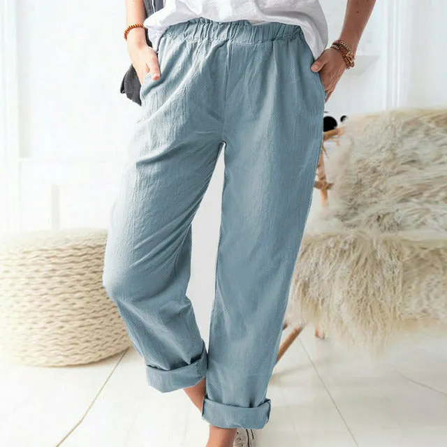 Women's Linen Trousers Casual