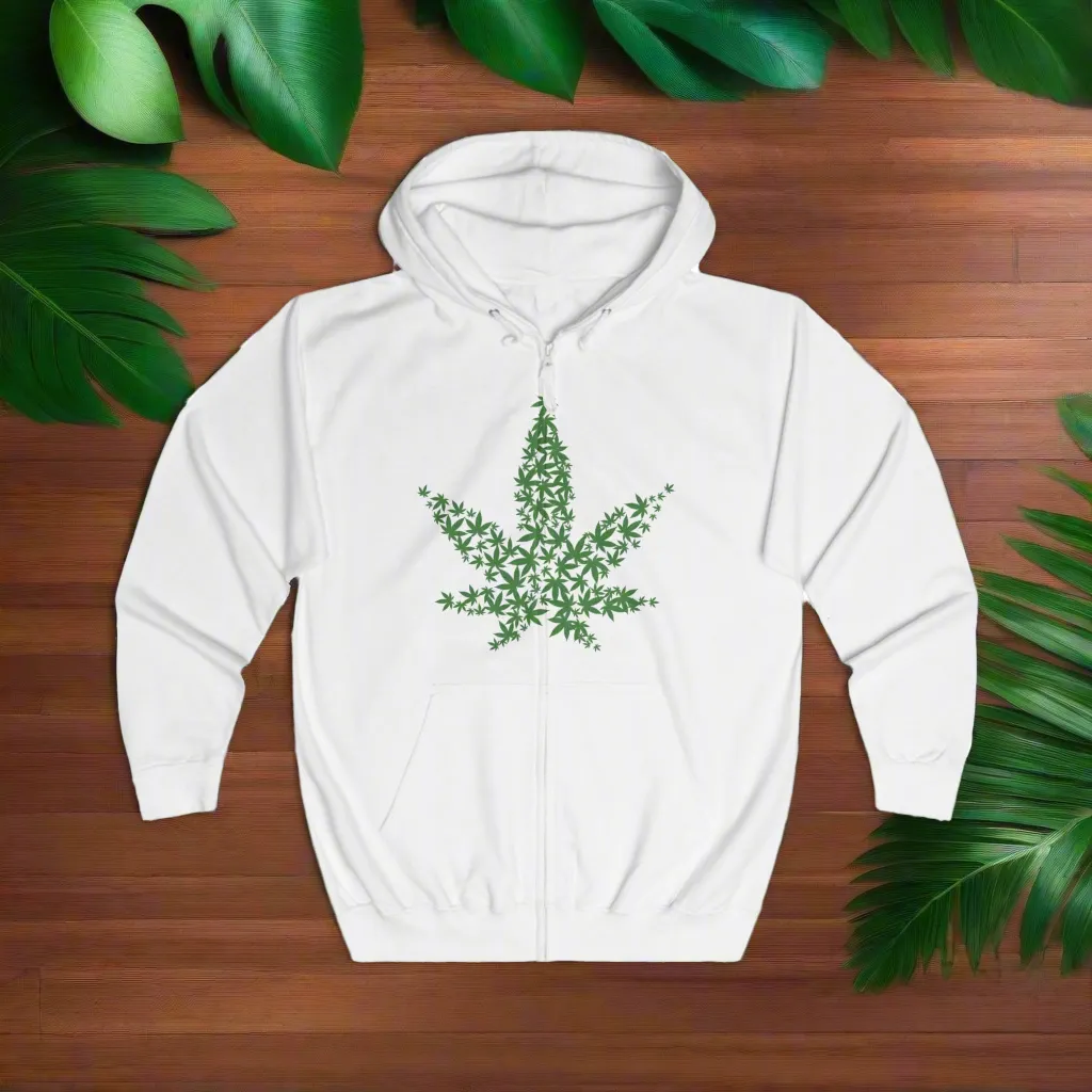World's Dopest Dad Typographical Art Full Zip Hoodiepockets