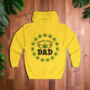 World's Dopest Dad Typographical Art Full Zip Hoodiepockets
