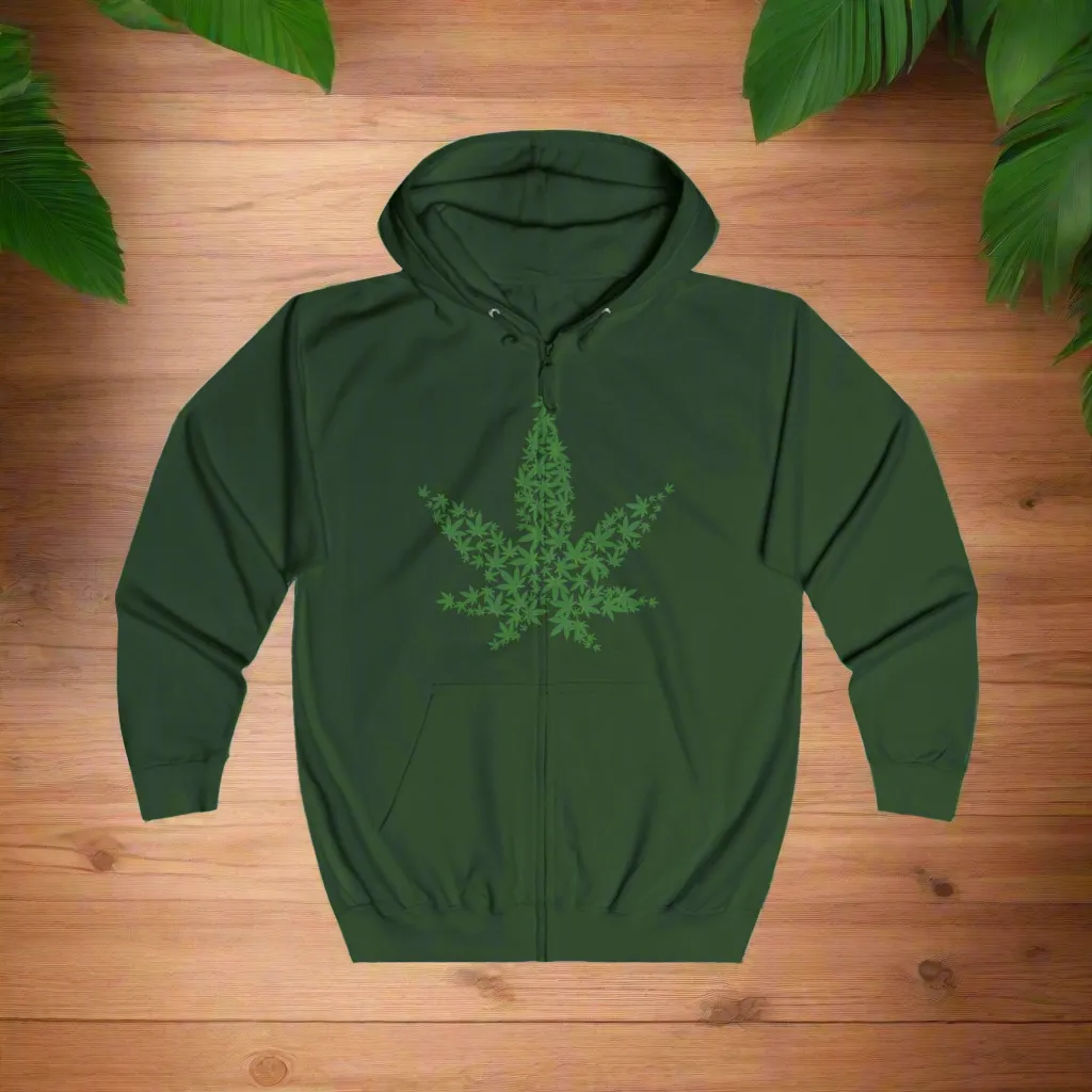World's Dopest Dad Typographical Art Full Zip Hoodiepockets