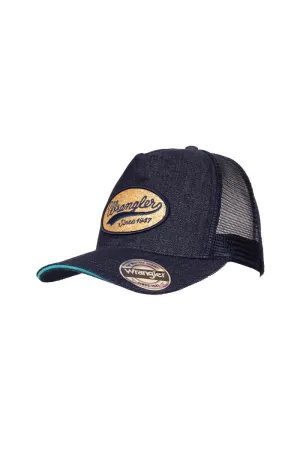 Wrangler Nat High Profile Ponytail Trucker Cap - Navy