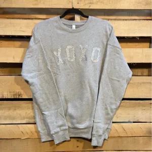 Xoxo silver glitter graphic pullover
