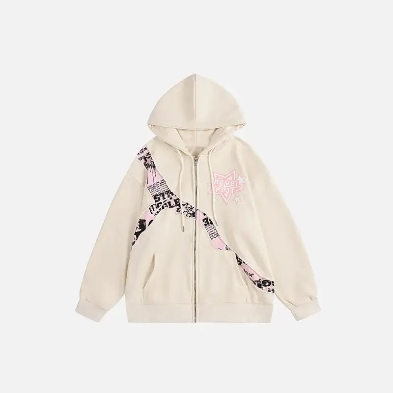 Y2K Color Rip Oversized Hoodie for Streetwear Collection
