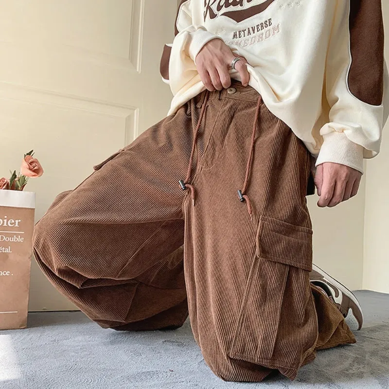 Y2K Ribbed Cargo Pants