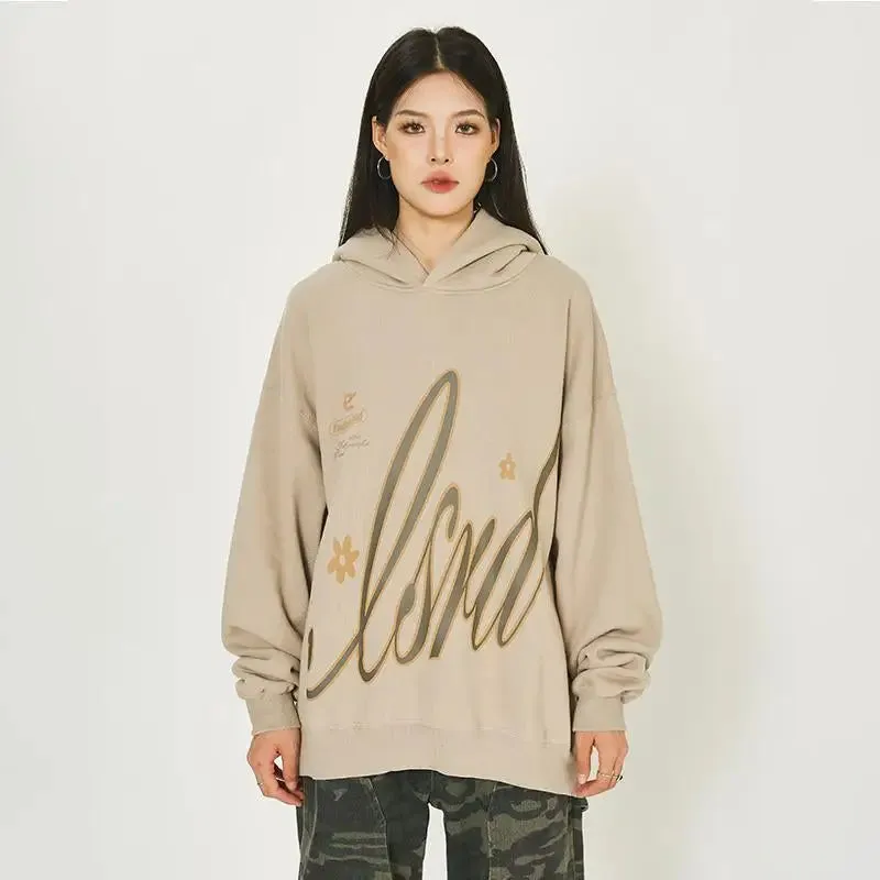 Y2K Signature Floral Hoodie for Stylish Streetwear Comfort