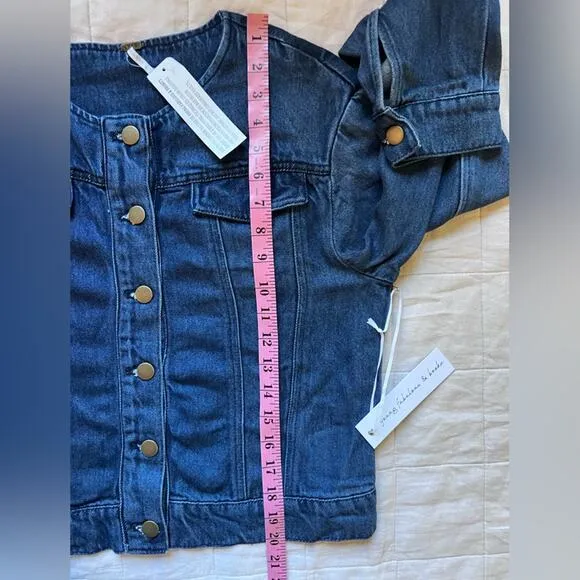 YFB Soft Lyocell/Modal Collarless Denim Trucker Jacket Coastal Cowgirl - Medium